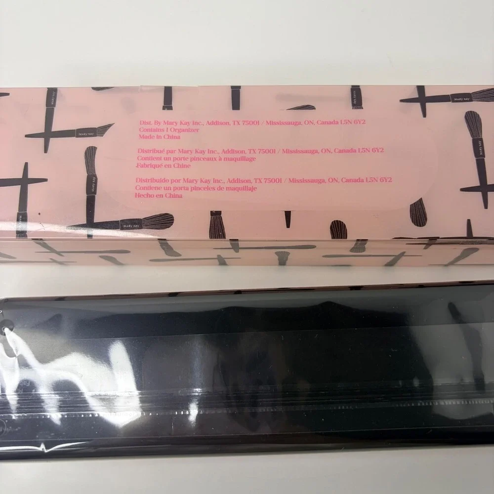Mary Kay Brush Organizer Pink Black Makeup Tool Holder Desktop Storage New Box